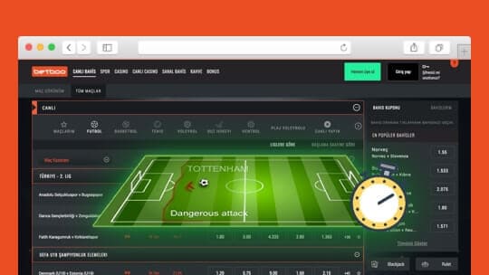 Betboo canlı bahis ekranı