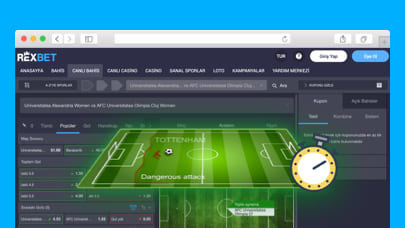 Rexbet canlı bahis ekranı